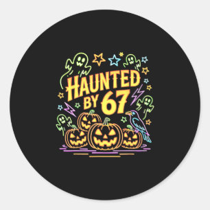 Halloween Haunted 67 Six Seven Meme 1 (6)  Classic Round Sticker