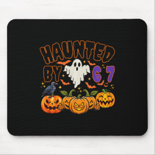 Halloween Haunted 67 Six Seven Meme Mouse Pad