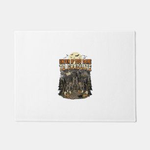 Halloween Haunted Academy Night Doormat