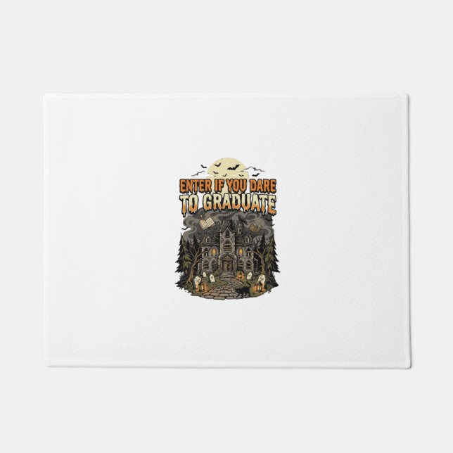 Halloween Haunted Academy Night Doormat (Front)