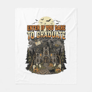 Halloween Haunted Academy Night Fleece Blanket