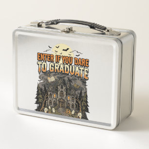 Halloween Haunted Academy Night Metal Lunch Box