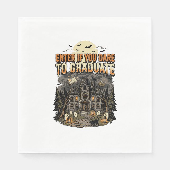 Halloween Haunted Academy Night Napkin (Front)