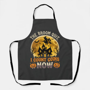 Halloween Haunted Banker Witch Apron