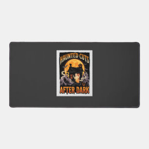 Halloween Haunted Barber Night Desk Mat
