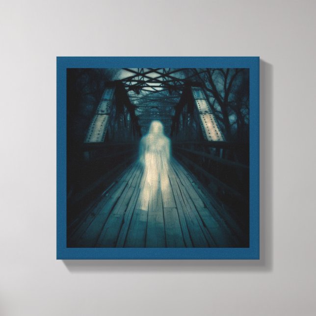 Halloween - Haunted Bridge 1 Canvas Print (Front)