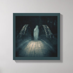Halloween - Haunted Bridge 4 Canvas Print