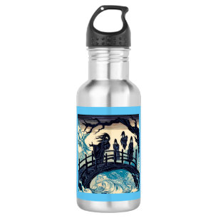 Halloween - Haunted Bridge Woodcut 2 532 Ml Water Bottle