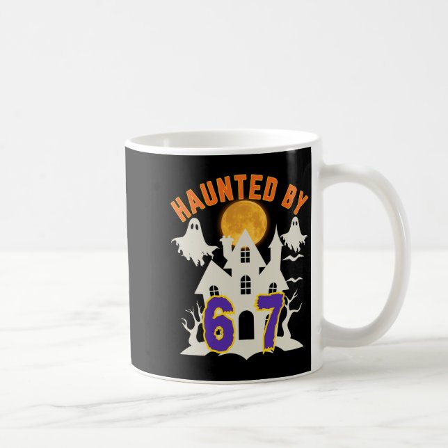Halloween Haunted By 6 7 Six Seven Gen Alpha Z 67  Coffee Mug (Right)