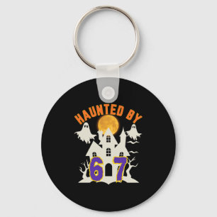 Halloween Haunted By 6 7 Six Seven Gen Alpha Z 67  Key Ring
