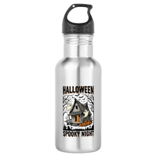 Halloween Haunted Cabin Scary Night Vintage Art 532 Ml Water Bottle