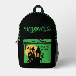 Halloween Haunted Castle , Scary Printed Backpack