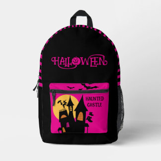 Halloween Haunted Castle , Scary Printed Backpack
