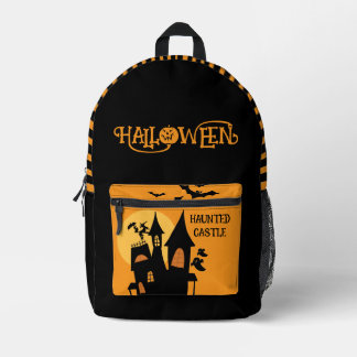 Halloween Haunted Castle , Scary Printed Backpack