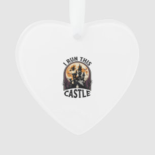 Halloween Haunted Castle Witch Moon Vintage Shirt_ Ornament