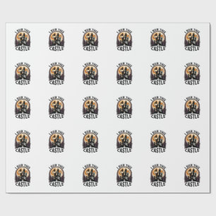 Halloween Haunted Castle Witch Moon Vintage Shirt_ Wrapping Paper