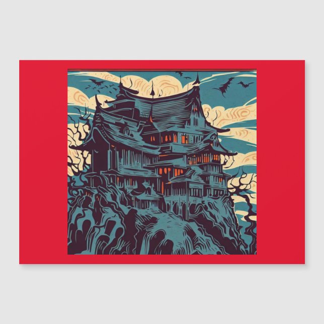 Halloween - Haunted Castle Woodcut 2 (Front)