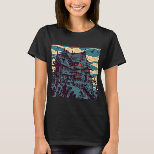 Halloween - Haunted Castle Woodcut 2 T-Shirt