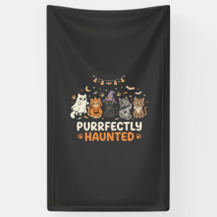 Halloween Haunted Cat Crew Banner