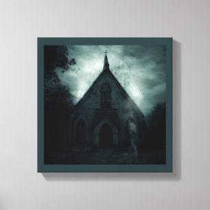 Halloween - Haunted Church 1 Canvas Print
