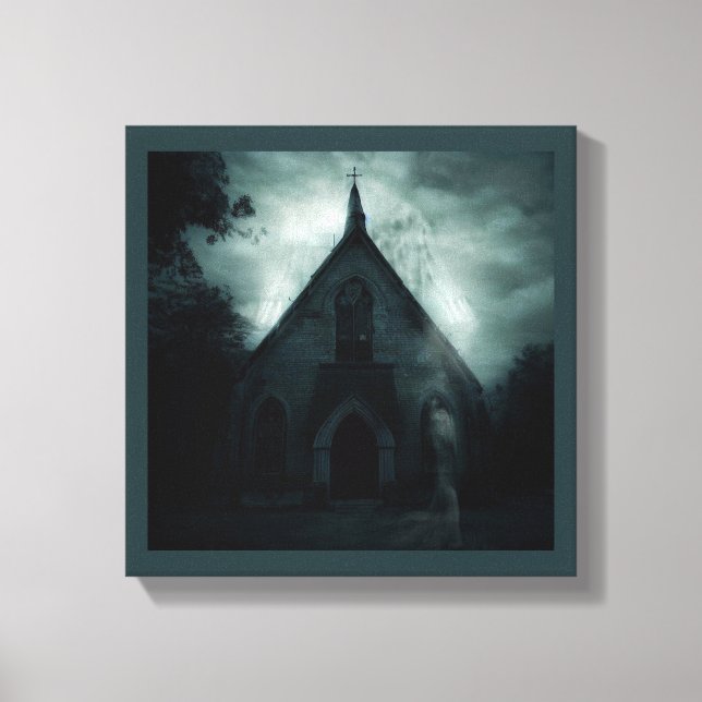 Halloween - Haunted Church 1 Canvas Print (Front)