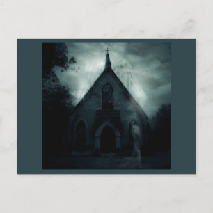 Halloween - Haunted Church 1 Postcard