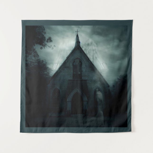Halloween - Haunted Church 1 Tapestry (Front)