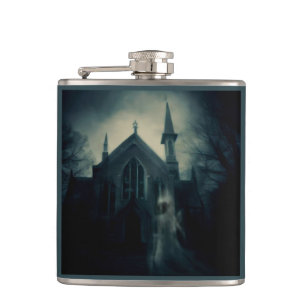 Halloween - Haunted Church 2 Hip Flask