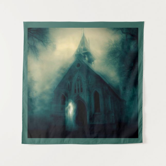 Halloween - Haunted Church 4 Tapestry (Front)