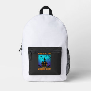 Halloween Haunted Church Where Do We Go Printed Backpack
