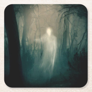 Halloween - Haunted Forest 3 Square Paper Coaster
