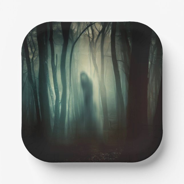 Halloween - Haunted Forest 4 Paper Plate (Front)
