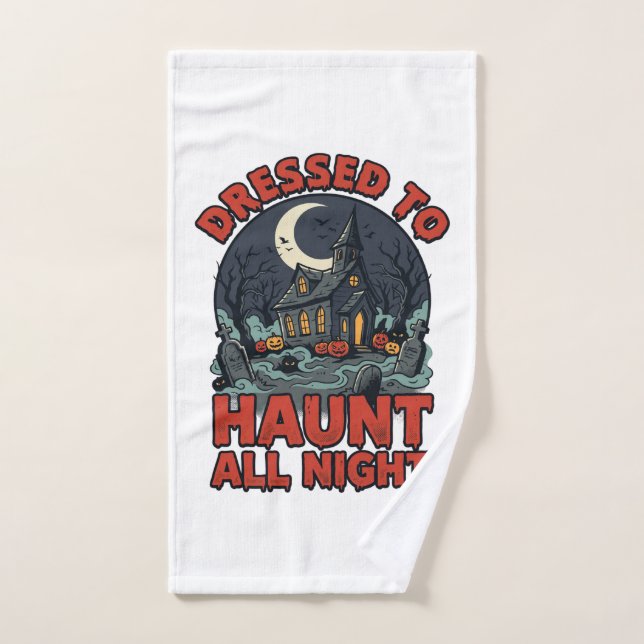 Halloween Haunted Graveyard Costume Night Hand Towel (Hand Towel)