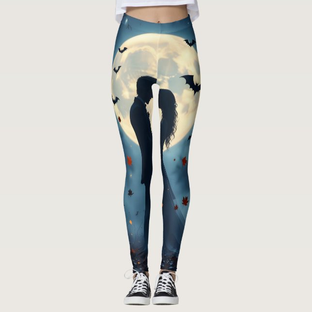 Halloween Haunted Hearts no 2 Leggings (Front)