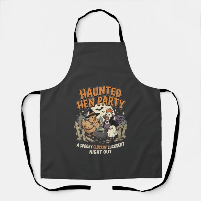 Halloween Haunted Hen Party Apron (Front)