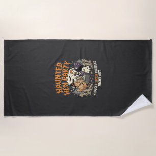 Halloween Haunted Hen Party Beach Towel