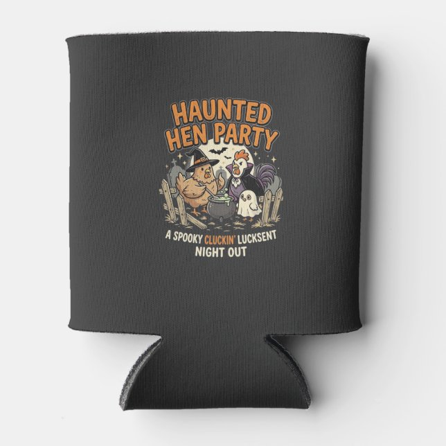 Halloween Haunted Hen Party Can Cooler (Front)