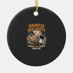 Halloween Haunted Hen Party Ceramic Tree Decoration