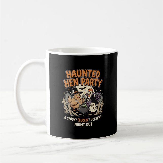 Halloween Haunted Hen Party Coffee Mug (Left)