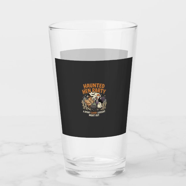 Halloween Haunted Hen Party Glass (Front)