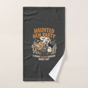 Halloween Haunted Hen Party Hand Towel