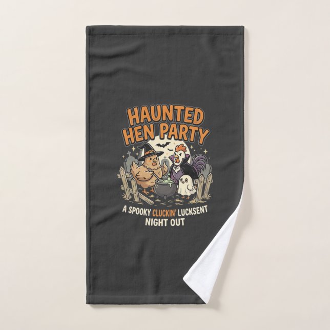 Halloween Haunted Hen Party Hand Towel (Hand Towel)