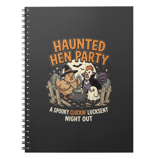 Halloween Haunted Hen Party Notebook (Front)