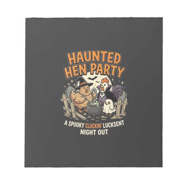 Halloween Haunted Hen Party Notepad (Front)