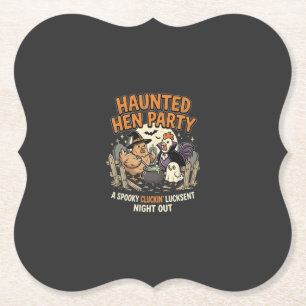 Halloween Haunted Hen Party Paper Coaster