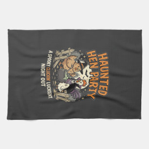 Halloween Haunted Hen Party Tea Towel