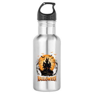 Halloween Haunted House Bat Moon Graphic Design 532 Ml Water Bottle