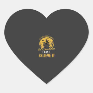 Halloween Haunted House Believe It Design_1 Heart Sticker