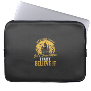Halloween Haunted House Believe It Design_1 Laptop Sleeve