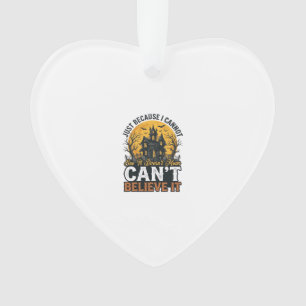 Halloween Haunted House Cant Believe It Vintage Ornament
